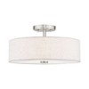 Livex Lighting Meridian 3 - Light Semi-Flush Mount in  Brushed Nickel - 3 of 4