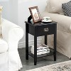 VECELO 1/2PCS 2-tier Nightstand Modern Side End Tables with Drawer & Open Shelf for Living Room, Bedroom - 4 of 4