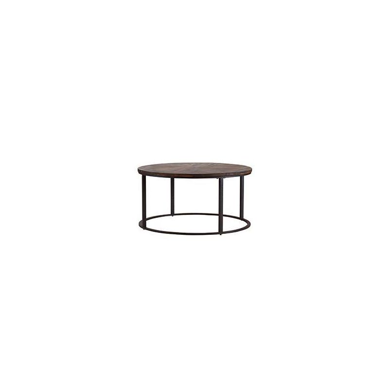 Lymedon Reclaimed Wood Cocktail Table Natural/Black - Aiden Lane, 5 of 8
