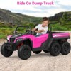 Nasitip 24V 4WD Electric Ride On Dump Truck with Remote Control | 2 Seaters Kids Ride On Car | Music Player&LED Lights | Birthday Gift for Ages 3+ - 3 of 4