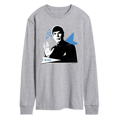 Men's - Star Trek - Retro Graphic Spock Long Sleeve Graphic T-Shirt
