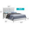 King Size Platform Bed with Upholstered Headboard for Bedroom - 2 of 4