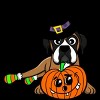 Men's Design By Humans Halloween Boxer Dog By TreeHouses T-Shirt - 2 of 4
