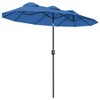 Outsunny 9.5' Double-sided Patio Umbrella with 3 Air Vents, Tilt and Crank, Outdoor Umbrella - 4 of 4