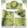 LA LEELA Men's Casual Button Down Short Sleeves Hawaiian Shirt Beach Aloha Party Holidays Shirts Summer Stylish Vacation Tops M Olive, Tie Dye - 3 of 4