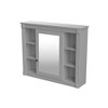 Ridstar 28.7 in. H Grey Bathroom Storage Cabinet with 6 Open Shelves - 3 of 4