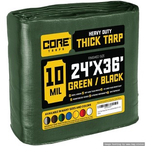 Core Tarps Heavy Duty 10 Mil Tarp Cover, UV Resistant, Rip Proof for Roof, Camping, Patio, Pool, Boat - 1 of 4