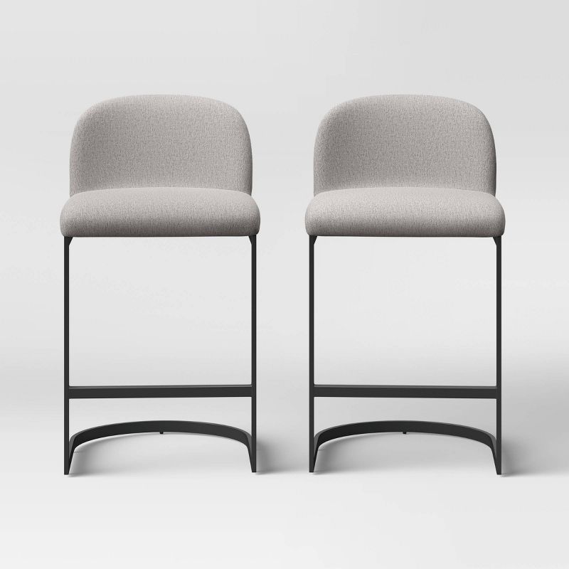 2pk Jules Cantilever Armless Upholstered Counter Height Barstool  - Threshold™, 1 of 10