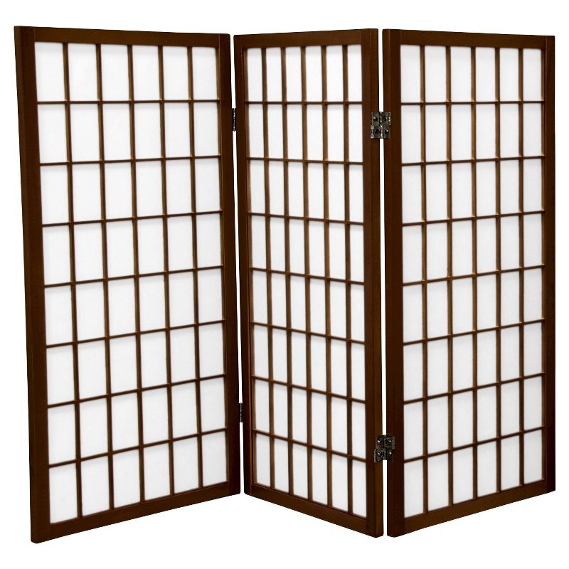 3 ft. Tall Window Pane Shoji Screen (3 Panels) - Oriental Furniture, 1 of 3