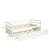 NicBex Twin Sized Daybed with Trundle Wooden Daybed Frame Contemporary Multi-Functional Day bed for Bedrooms and Living Rooms - 2 of 4