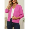 Women's 3/4 Sleeve Cropped Cardigan Sweater Open Front Short Shrugs Cardigans Lightweight Sweaters - 3 of 4