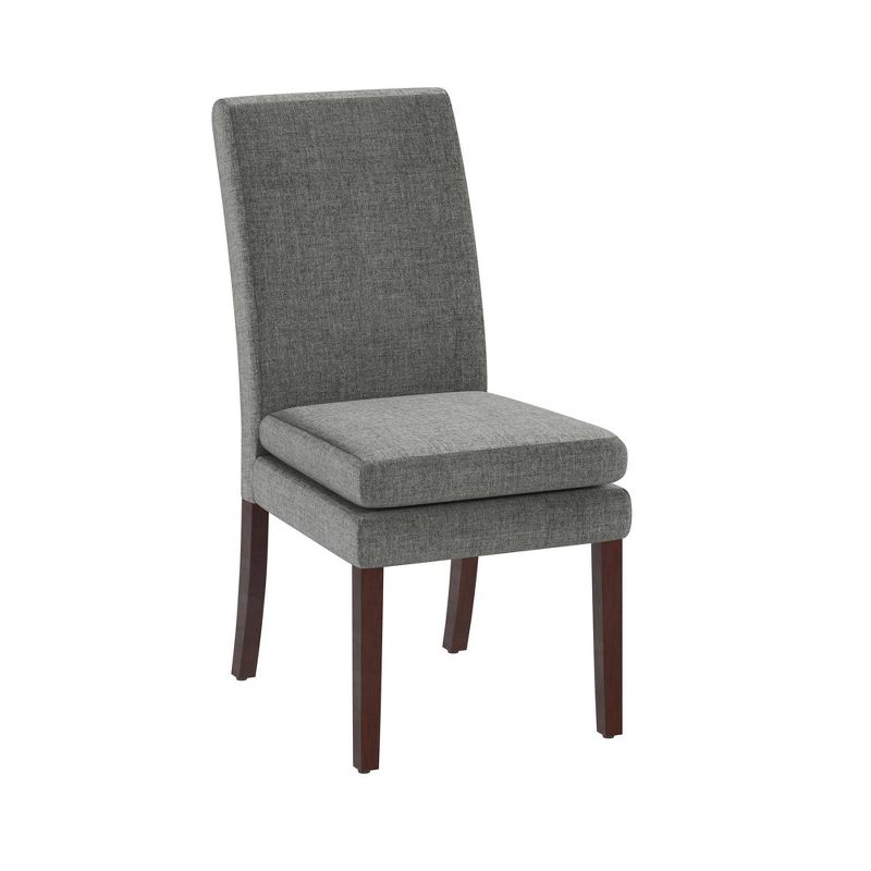 Set of 2 Cale Upholstered Dining Chairs Gray Linen with Dark Base - Room &#38; Joy, 5 of 11