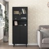 VYNXARIA Elegant  Tall Storage Bookcase with Tempered Glass Doors and Adjustable Shelves - 2 of 4