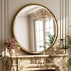 BEAUTYPEAK Beaded Round Wall Mirror Decorative Vanity Bathroom Mirror with Resin Frame - 2 of 4