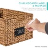 Best Choice Products Set of 2 16in Woven Water Hyacinth Pantry Baskets w/ Chalkboard Label, Chalk Marker - 2 of 4