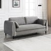 78.74" Upholstered Loveseat Sofa with Round Arms, Straight Back Cushion Modern Sofa, 2-Seat Medieval Sofa - 2 of 4