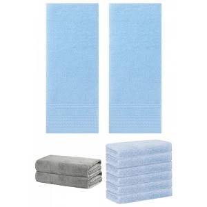 REGALWOVEN Striped Soft Absorbent Bathroom Cotton Towel Set 3 Pcs - 1 of 4