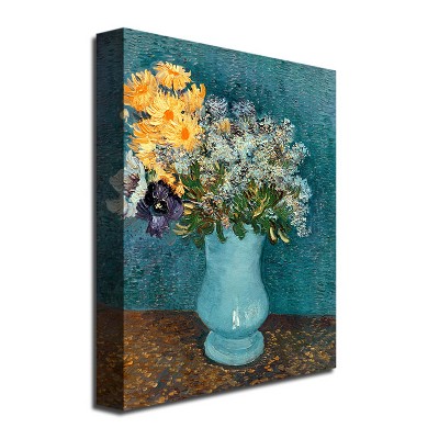 Vincent Van Gogh Vase of Flowers Canvas Art, 25x19 inches