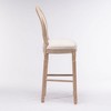 Sapphtopaz French Style Wooden Dining Chairs Set of 2, Solid Wood Frame Accent Chairs, Linen Fabric Kitchen Chairs for Dining Room, Kitchen - 2 of 4