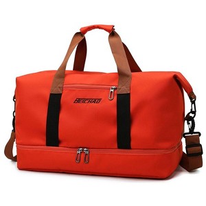 Hachikiko 2-Pack Travel Duffle Bags Set - Large & Small Dry-Wet Separation Gym Yoga Sports Bag with Adjustable Shoulder Strap - 1 of 1