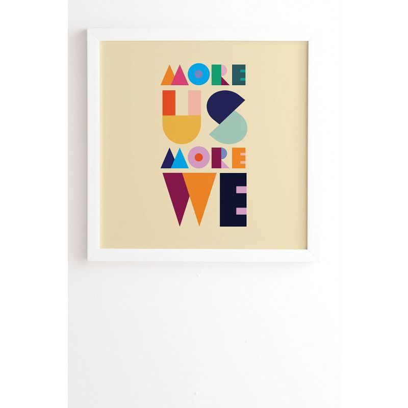 More Us More We by Brije Framed Wall Canvas White/Yellow - Deny Designs, 1 of 4
