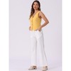 INSPIRE CHIC Women's Fashion Sleeveless Button Down V Neck Crop Summer Vest - 4 of 4