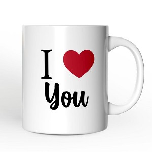 I Love You Mug, Romantic I Heart You Gift (Non-Custom Only)| OrnamentallyYou - 1 of 4