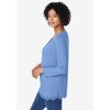 Woman Within Plus Size Layered-Look Lace Trim Tee - 4 of 4