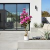 2 Pack Artificial Magnolia Tree,Realistic Faux Pink Plant with 12 Bloomings,Sturdy White Pot,Realistic Magnolia Grandiflora for Living Room,Office - 4 of 4