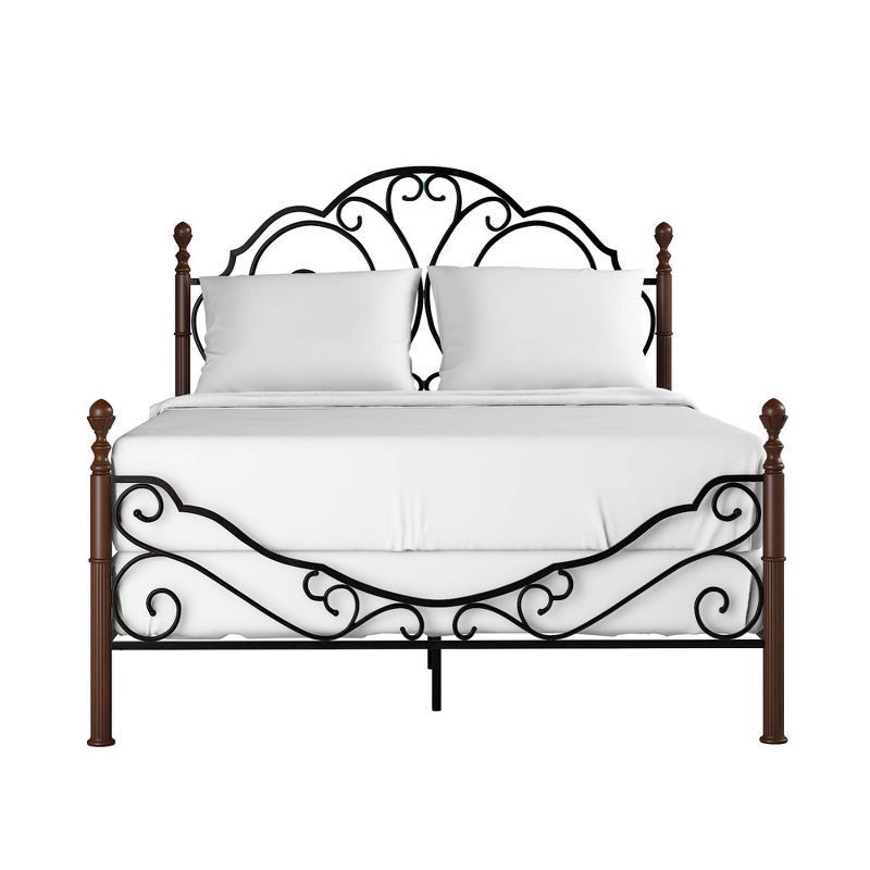 Reagan Graceful Scroll Bronze Iron Bed - Inspire Q, 4 of 11
