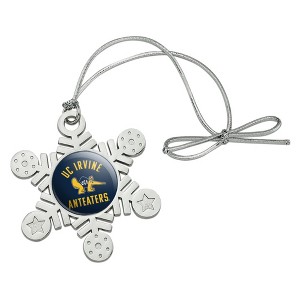 UC Irvine Anteaters Logo Metal Snowflake Christmas Tree Holiday Ornament - 1 of 3
