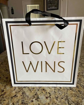 Medium Square 'love Wins' Gift Bag - Spritz™ : Target