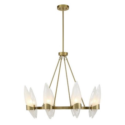 Savoy House Nouvel 8 - Light Chandelier in  Warm Brass