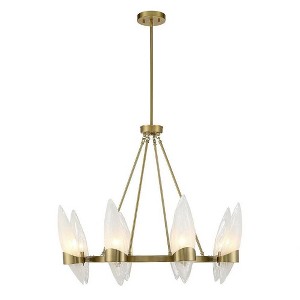 Savoy House Nouvel 8 - Light Chandelier in  Warm Brass - 1 of 1
