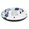 Bestway 15496 CoolerZ Rapid Rider Inflatable River Lake Pool Inner Tube Float with Built In Backrest and Wrap Around Grab Rope, Blue Hexagon - 3 of 4