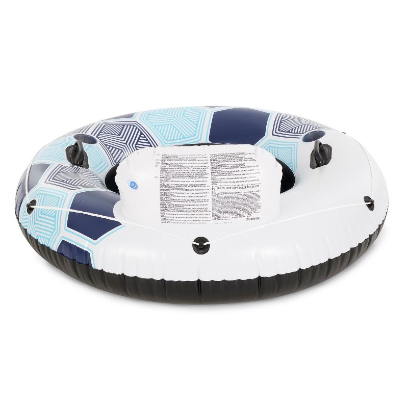 Bestway CoolerZ Rapid Rider 53" Inflatable Blow Up Pool River Tube Lake Lounger Float with 2 Cup Holders, Handles, Backrest and Mesh Bottom, Blue, 5 of 7