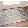 HomeRoots 2' X 3' Ivory Tan And Blue Abstract Distressed Area Rug - 2 of 3