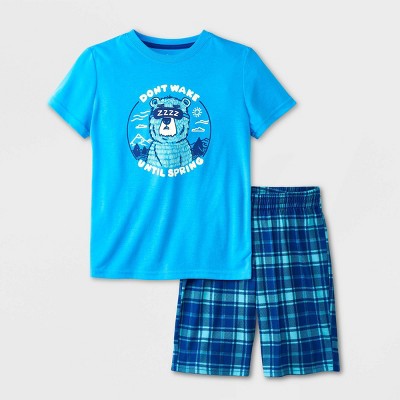 Sleep On It 4-piece 100% Organic Cotton Rib Knit Pajama Sets For Boys &  Girls, Blue & Green, Size 2t : Target