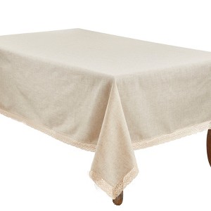 Saro Lifestyle Lace Border Design Tablecloth - 1 of 4