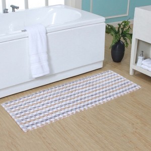 Home Weavers Orion Collection 100% Cotton Bathroom Rug, Non Slip Bath Mat Water Absorbent Soft Shaggy Mat Machine Washable - 1 of 4