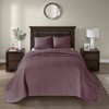 FIONECA Cottage Style Reversible Antimicrobial Bedding Set Fleur De Lis Embroidered Machine Washable Quilt Shams - 2 of 4