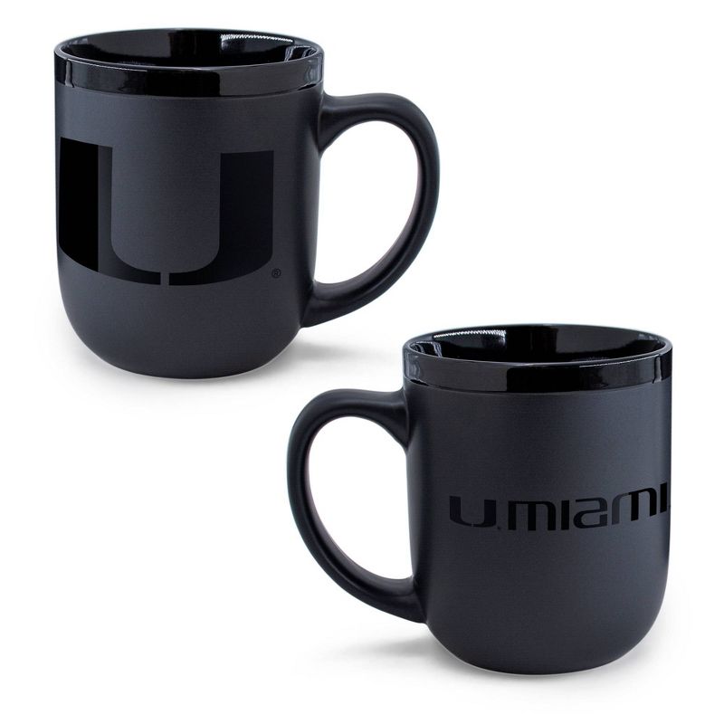 NCAA Miami Hurricanes 12oz Ceramic Coffee Mug - Black, 3 of 4