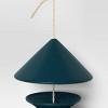 Ceramic Matte Tray Bird Feeder 11.22" Teal - Threshold™ - image 3 of 4