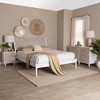 Baxton Studio Queen 3pc Louetta Carved Contrasting Bedroom Set White/Natural Brown - 2 of 4