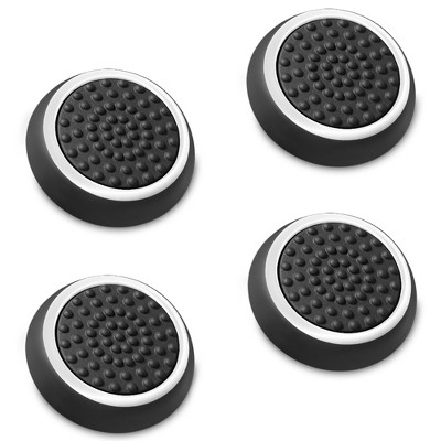 Fosmon For PS5 Controller Thumb Crips, (Set of 4) Analog Stick Joystick Controller Thumb Grip For Nintendo Switch / Switch Lite Xbox One, Black/White