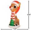 Gemmy Lighted Blow Mold Outdoor Decor Rudolph w/Christmas Tree 24" Rudolph, Multicolored - 3 of 4