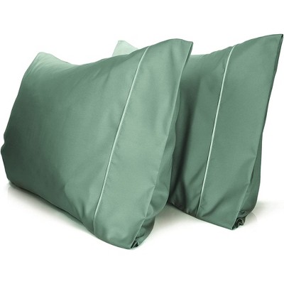 LuxClub 2 PC Performance Microfiber Solid Pillowcase Set
