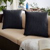 2pk Square Sunbrella Indoor Outdoor Throw Pillows Indigo Blue - 2 of 3