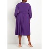 ELOQUII Women's Plus Size Knot Front Pleated Skirt Dress - 4 of 4