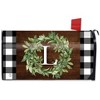 Wreath Monogram Letter L Mailbox Cover Everyday Standard Briarwood Lane - 3 of 3